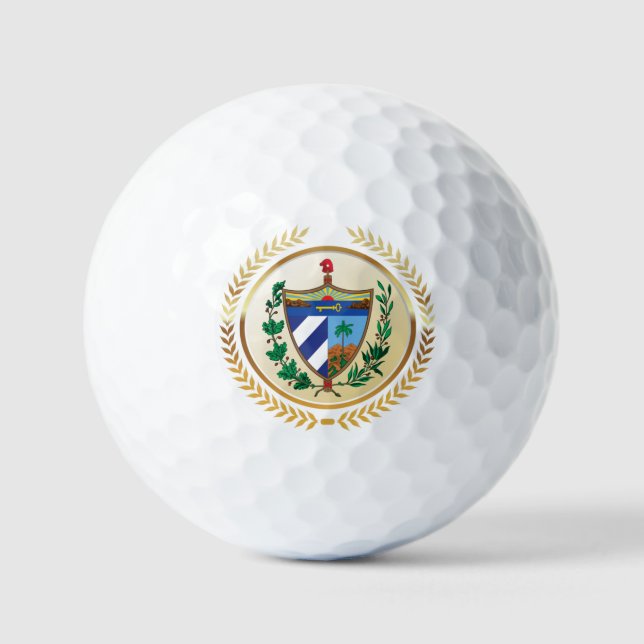 Cuba Coat of Arms Golf Balls (Front)