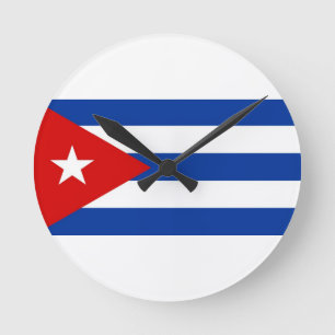 cuba country flag clock