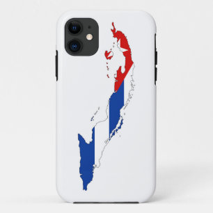 cuba country flag map shape silhouette iPhone 11 case