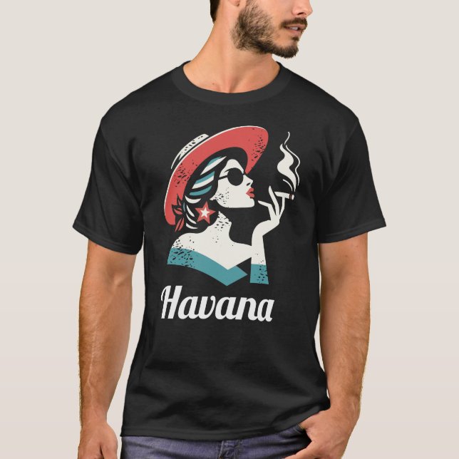 Cuba Country with beautifull woman design T-Shirt (Front)