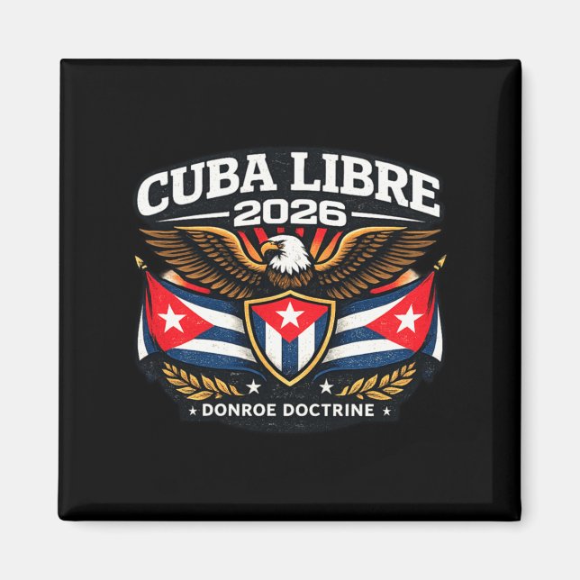Cuba Cuba Libre Donroe Doctrine Illustration Magnet (Front)
