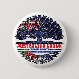 Cuba Cuban Australian Australia Tree Roots Flag 6 Cm Round Badge