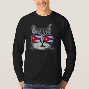 Cuba Cuban Flag Country Roots Cat Pride Family T-Shirt