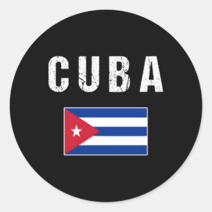 Cuba Cuban Flag For Classic Round Sticker