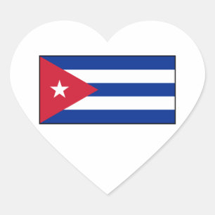 Cuba – Cuban Flag Heart Sticker