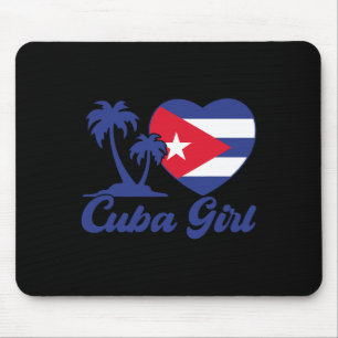Cuba- Cuban Girl Flag Cubanita Hispanic Heritage K Mouse Mat