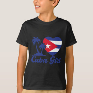 Cuba- Cuban Girl Flag Cubanita Hispanic Heritage K T-Shirt