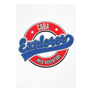Cuba explorer into adventure logo photo print