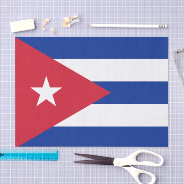 Cuba fashion decor, Cuban Flag tissue paper (Craft)