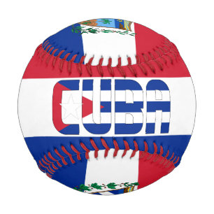Cuba Flag and Coat of Arms Patriotic Baseball