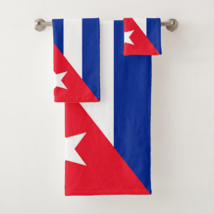 Cuba flag bath towel set