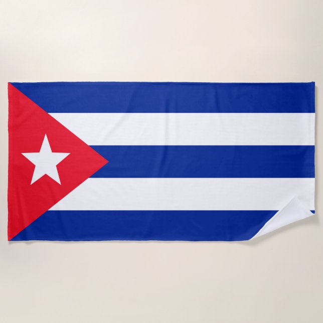 Cuba flag beach towel (Front)