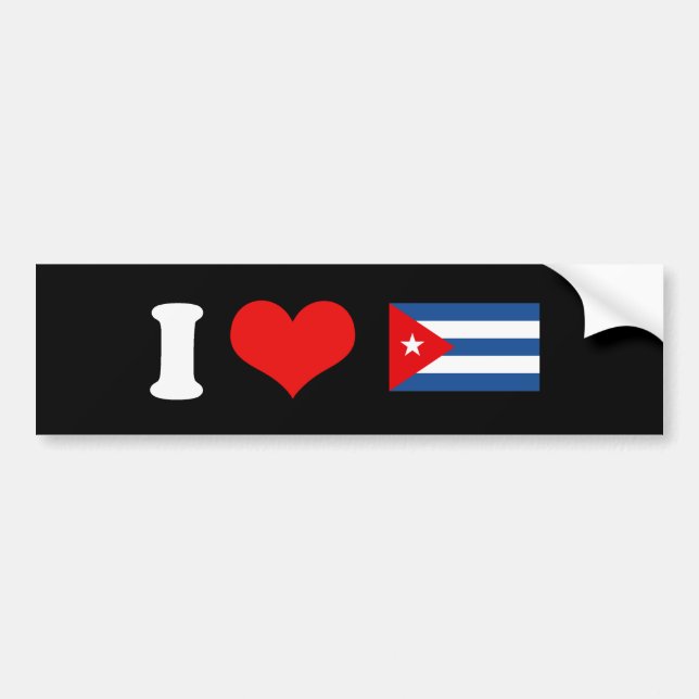 Cuba Flag Bumper Sticker (Front)