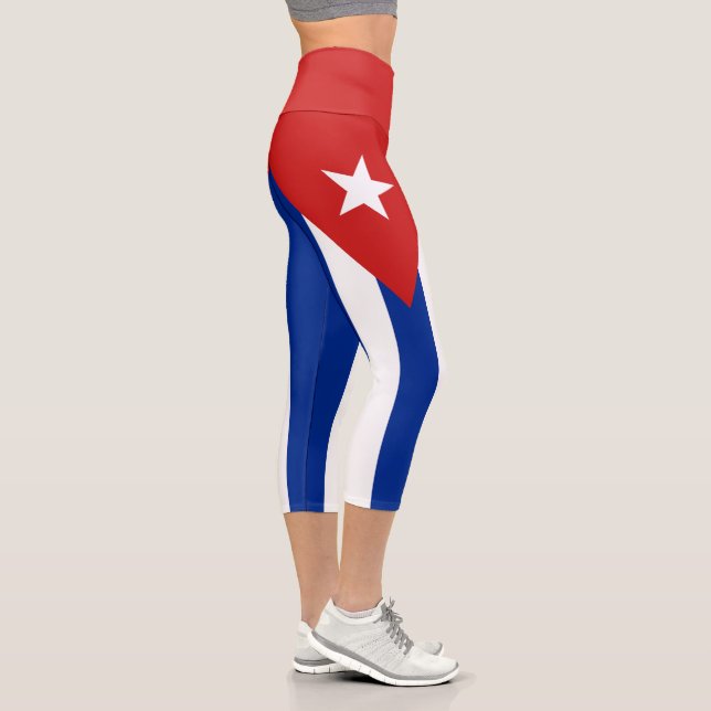 Cuba Flag Capri Leggings (Right)