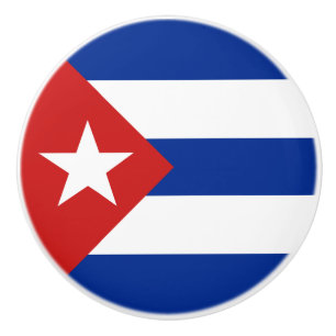 Cuba Flag Ceramic Knob