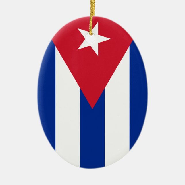 Cuba Flag Ceramic Tree Decoration (Front)