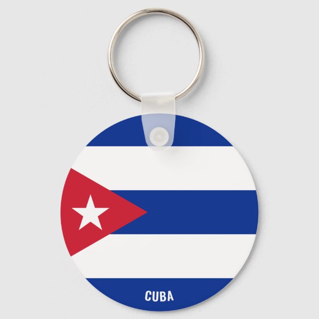 Cuba Flag Charming Patriotic Key Ring (Front)