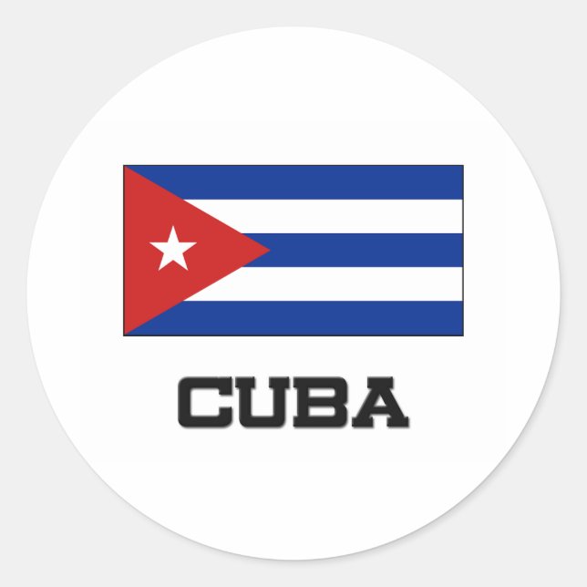 Cuba Flag Classic Round Sticker (Front)
