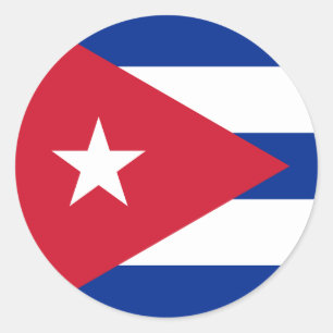Cuba Flag CU Classic Round Sticker