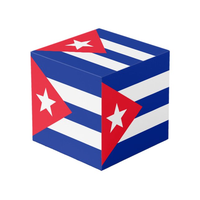 Cuba flag cube (Front Angled)
