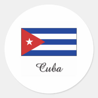 Cuba Flag Design Classic Round Sticker