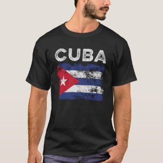 Cuba Flag Distressed - Cuban Flag T-Shirt