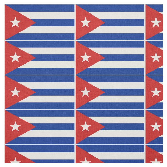 Cuba Flag Fabric (Swatch)