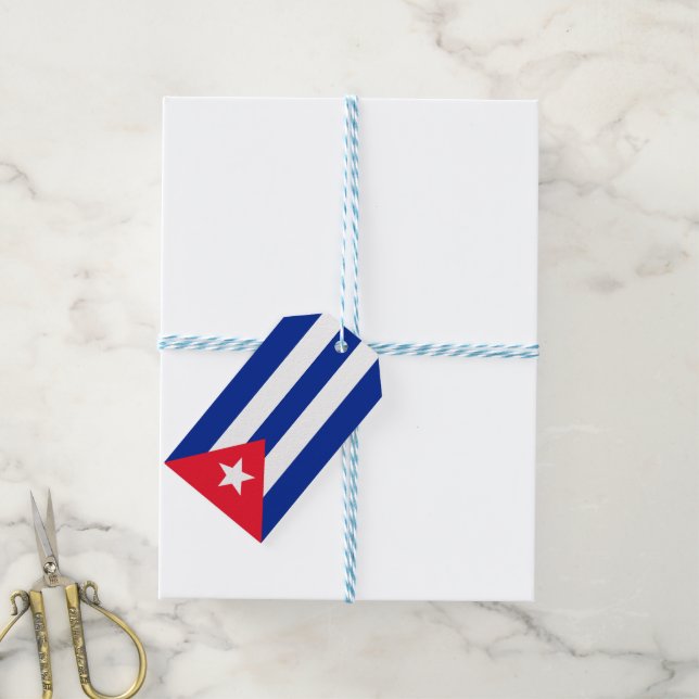 Cuba flag gift tags (With Twine)