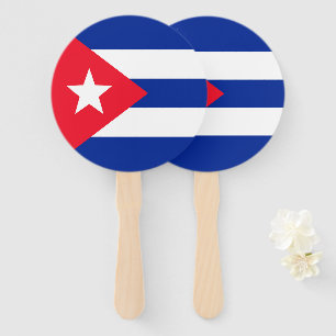 Cuba flag hand fan