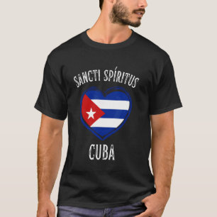 Cuba Flag Heart Sancti Spiritus City T-Shirt