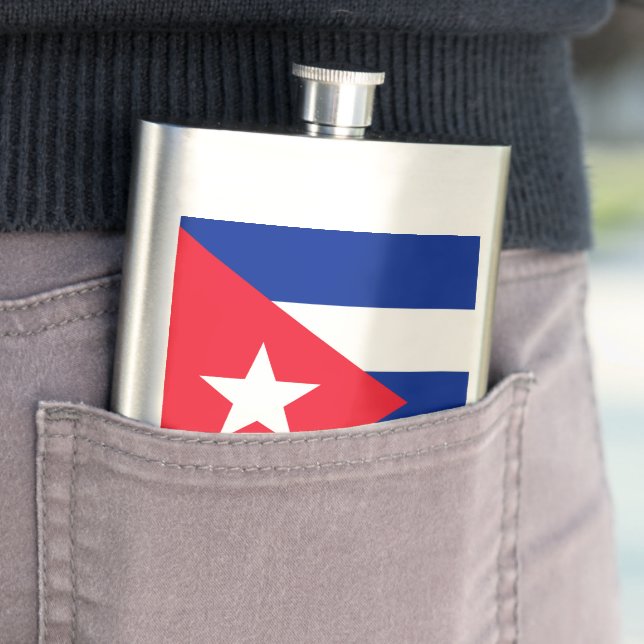 Cuba flag hip flask (In Situ)