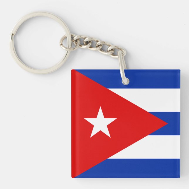 Cuba Flag  Key Ring (Front)