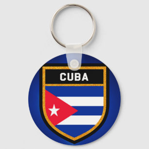 Cuba Flag Key Ring