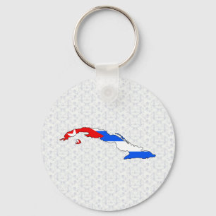 Cuba Flag Map full size Key Ring