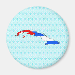 Cuba Flag Map full size Magnet
