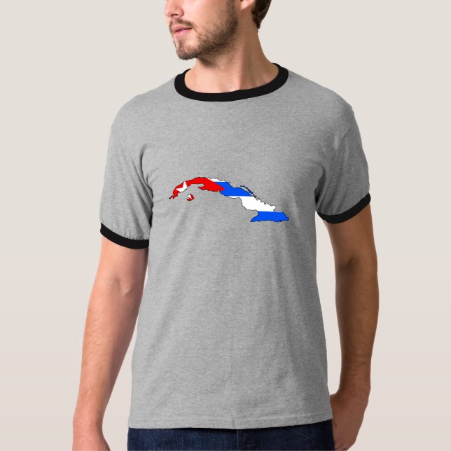 Cuba Flag Map full size T-Shirt (Front)