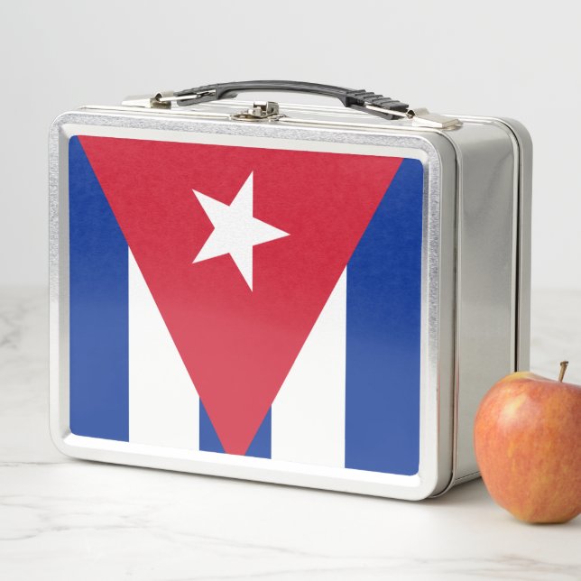Cuba Flag Metal Lunch Box (In Situ)