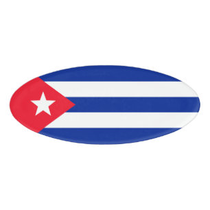 Cuba flag name tag