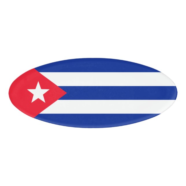 Cuba flag name tag (Front)