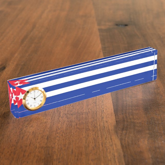 Cuba flag nameplate (Side)