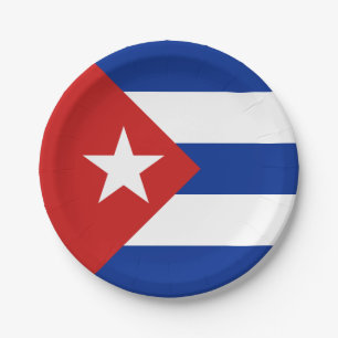 Cuba Flag Paper Plate