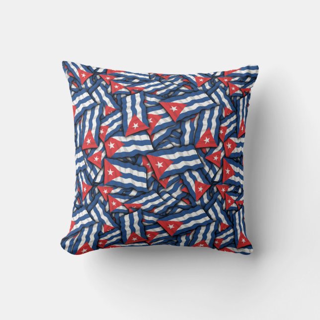 Cuba Flag Pattern Cushion (Front)