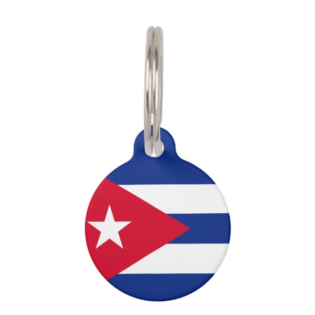 Cuba Flag Pet Tag (Back)