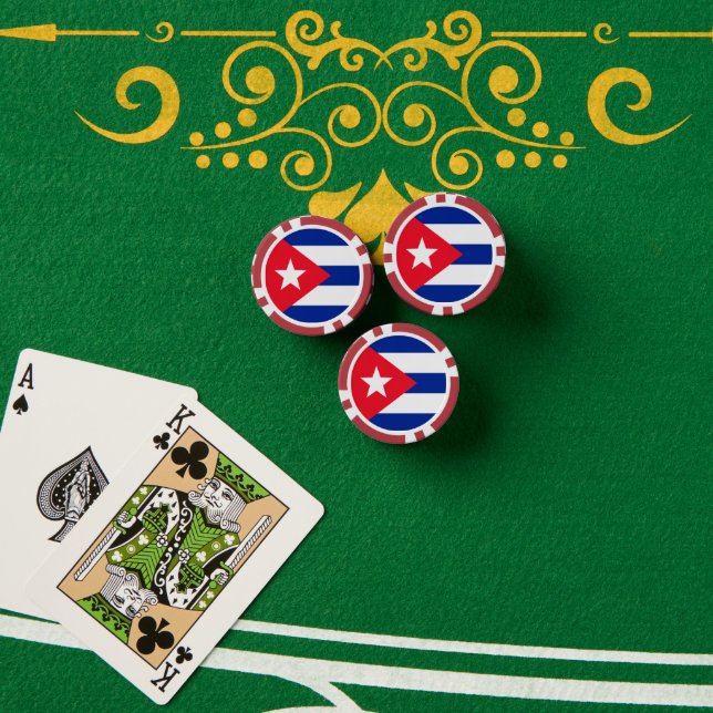 Cuba flag poker chips (Poker Table (Stack))