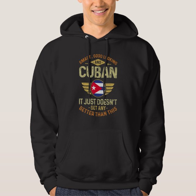 Cuba Flag Proud Cubans Men & Women Hoodie (Front)