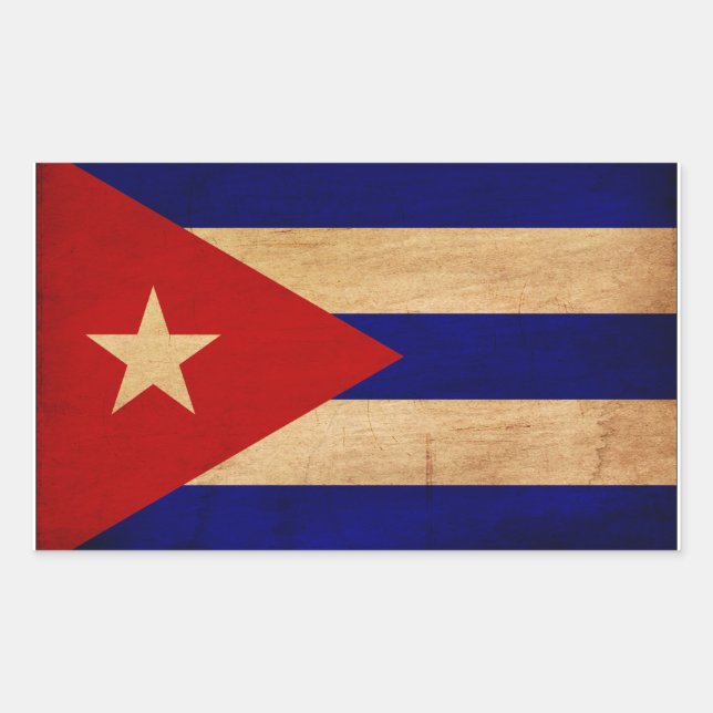 Cuba Flag Rectangular Sticker (Front)