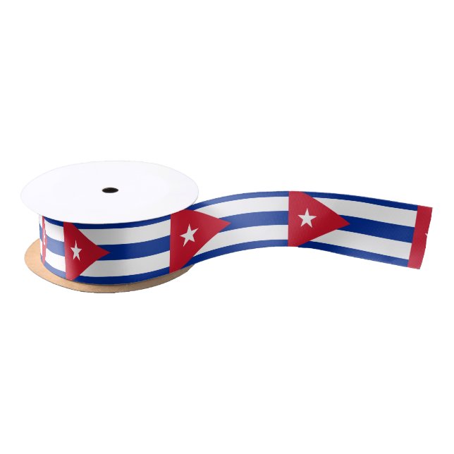 Cuba flag Ribbon Satin Ribbon (Spool)