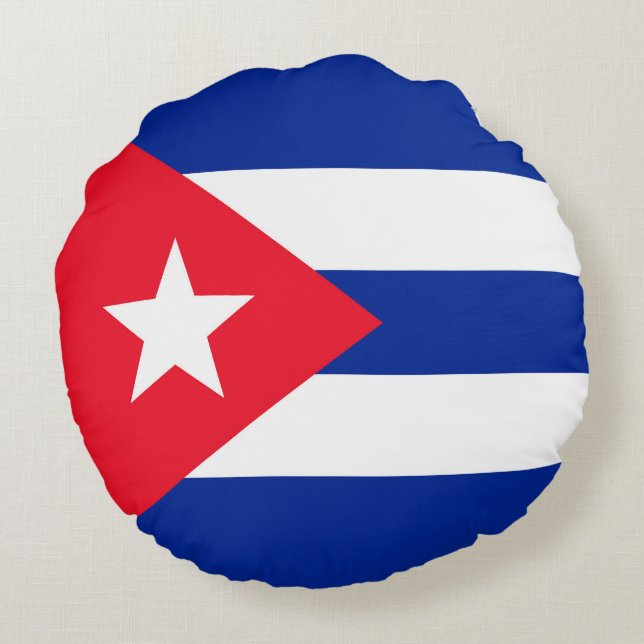 Cuba flag round cushion (Back)