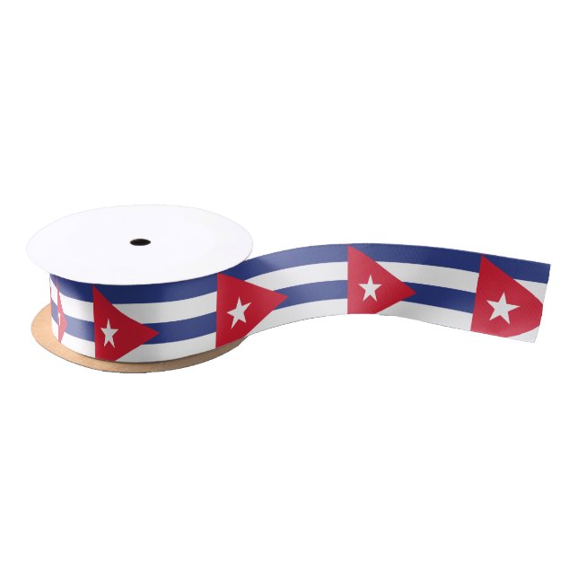 Cuba Flag Satin Ribbon (Spool)