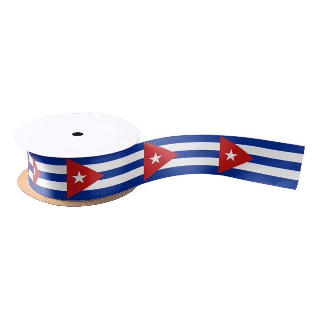 Cuba Flag Satin Ribbon (Spool)
